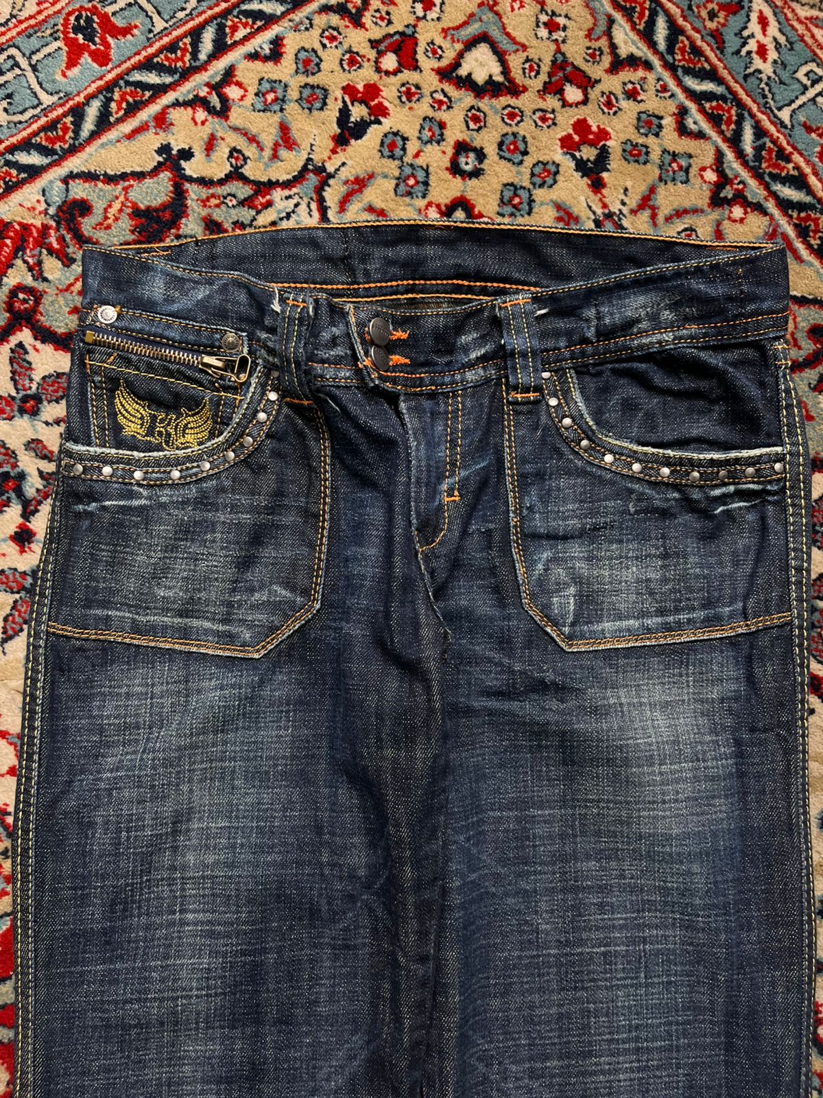 Kaporal Redline Dark WashED Distressed Studded JEANS - 28