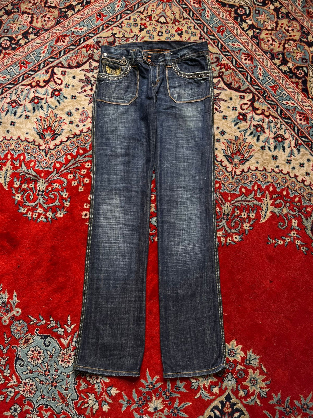 Kaporal Redline Dark WashED Distressed Studded JEANS - 28