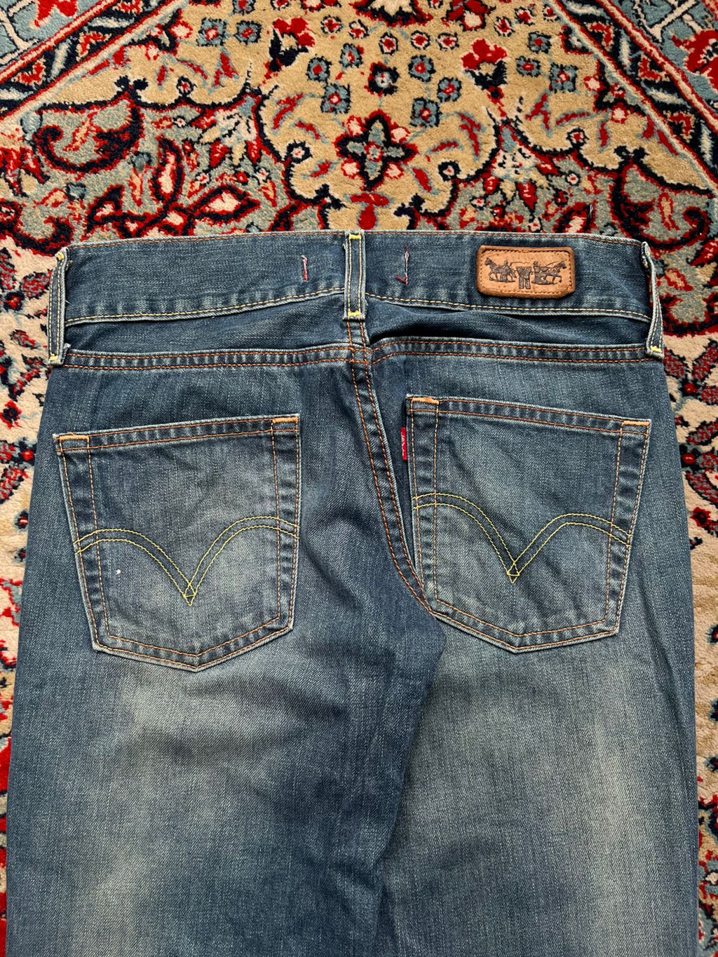 Levi's Patty Anne Slim FIT Patchwork Distressed Blue JEANS - 28