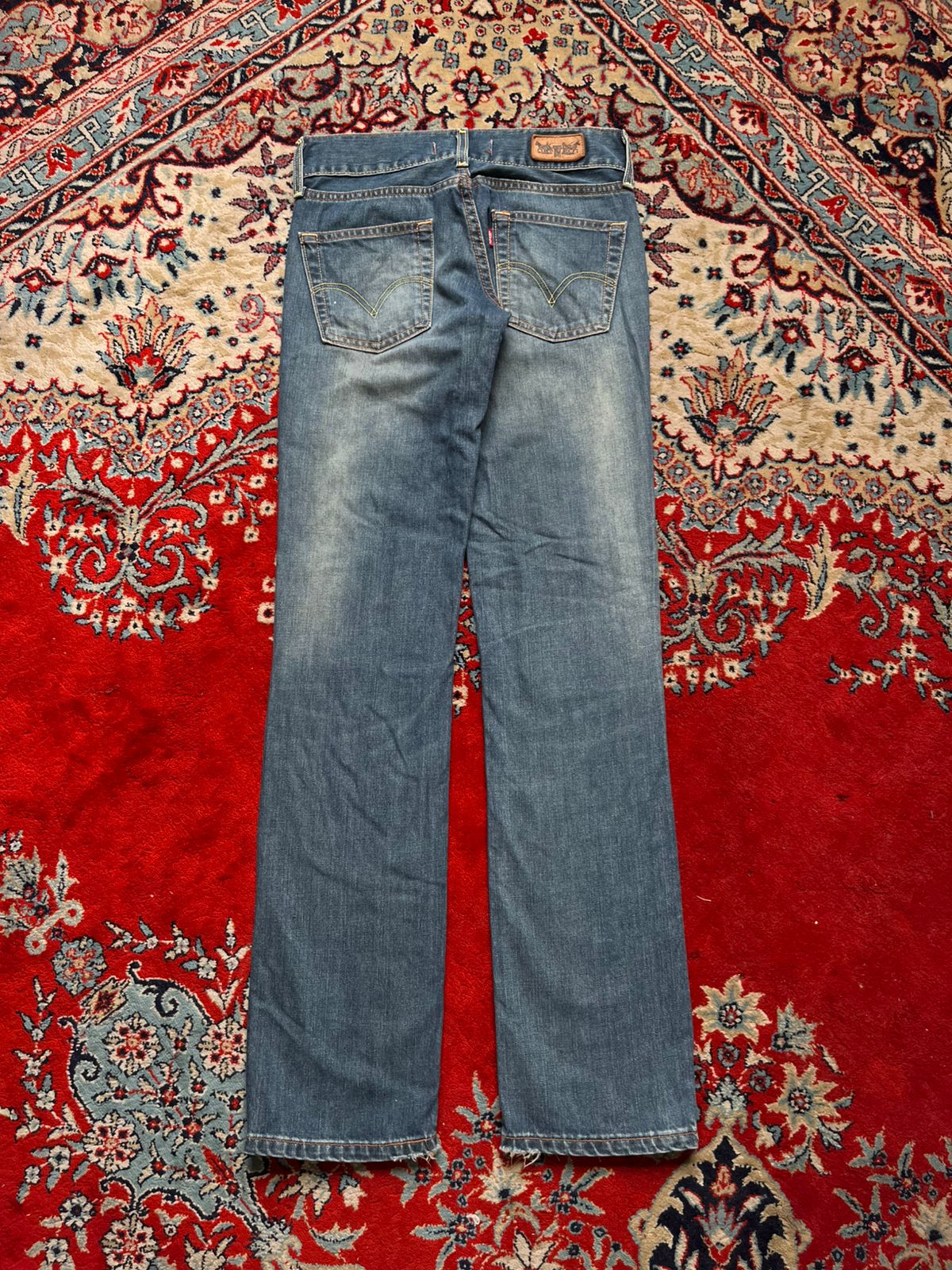 Levi's Patty Anne Slim FIT Patchwork Distressed Blue JEANS - 28