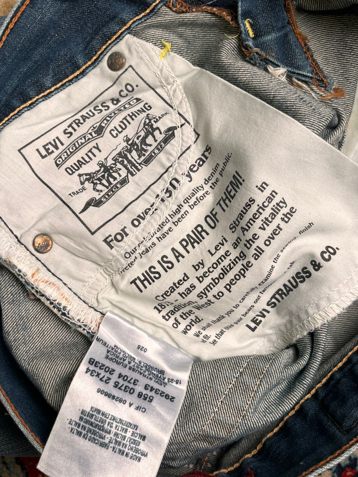 Levi's Patty Anne Slim FIT Patchwork Distressed Blue JEANS - 28