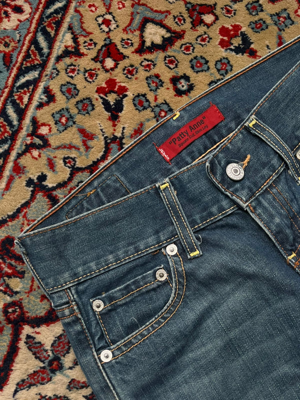 Levi's Patty Anne Slim FIT Patchwork Distressed Blue JEANS - 28