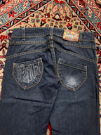 Desigual Regular Fit Dark WashED Embroidered JEANS - 28