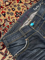 Desigual Regular Fit Dark WashED Embroidered JEANS - 28