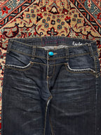 Desigual Regular Fit Dark WashED Embroidered JEANS - 28