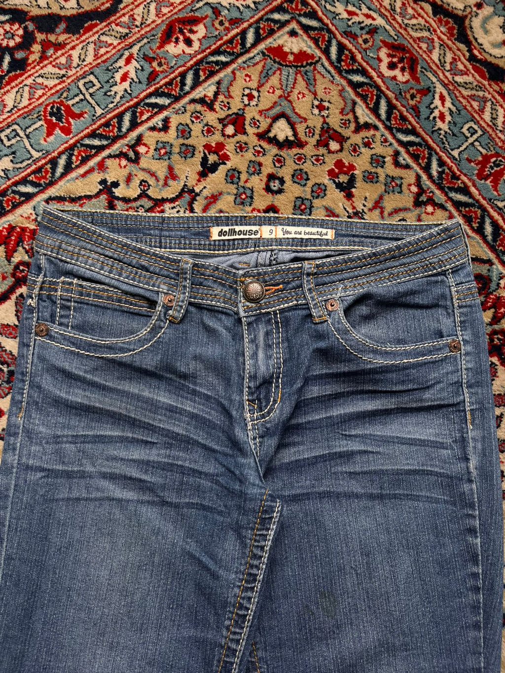 Dollhouse FlareED Medium WashED Embellished JEANS  - 30
