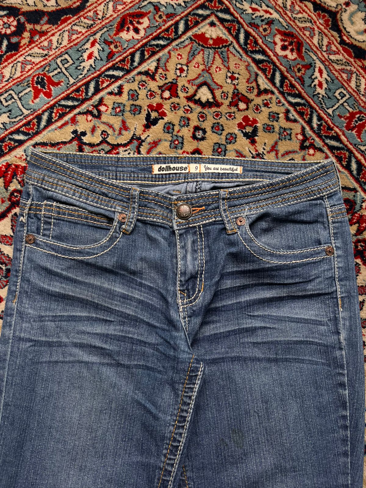Dollhouse FlareED Medium WashED Embellished JEANS  - 30