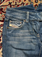 Diesel Industry Rare V-Cut Waistband FlareD Medium WashED Blue JEANS - 28
