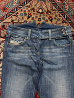 Diesel Industry Rare V-Cut Waistband FlareD Medium WashED Blue JEANS - 28