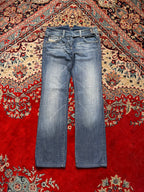 Diesel Industry Rare V-Cut Waistband FlareD Medium WashED Blue JEANS - 28