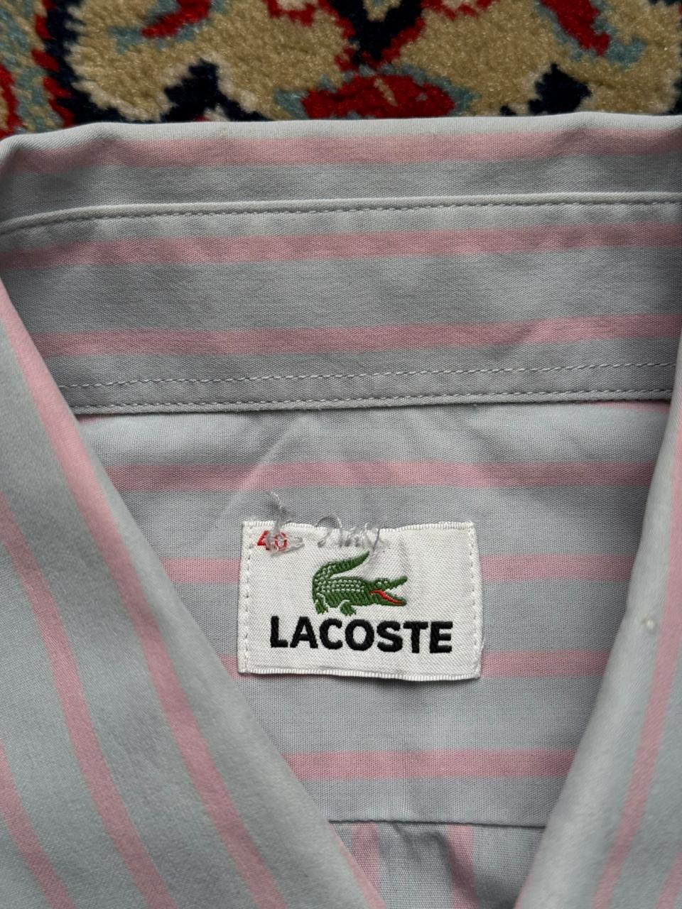 Lacoste Classic Striped Button Down Shirt - L
