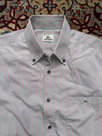 Lacoste Classic Striped Button Down Shirt - L