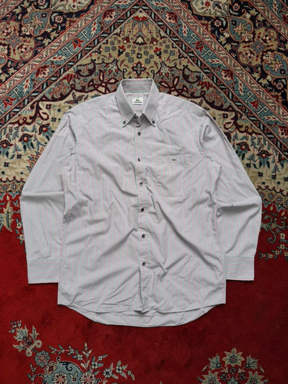 Lacoste Classic Striped Button Down Shirt - L