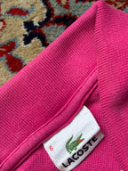 Lacoste Pink Purple Multi Stripe Classic POLO TEE - L