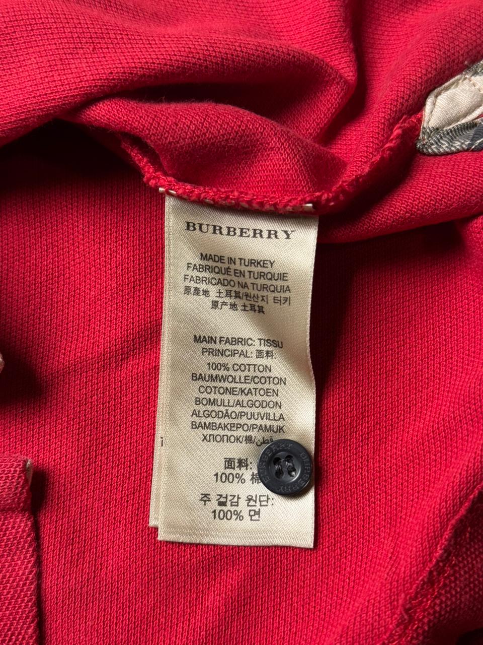 Burberry Brit Red Embroidered Knight POLO TEE - S
