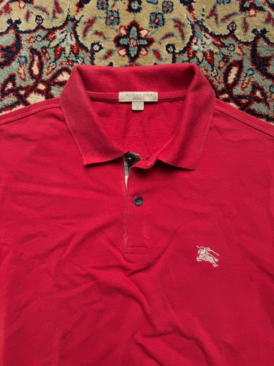 Burberry Brit Red Embroidered Knight POLO TEE - S