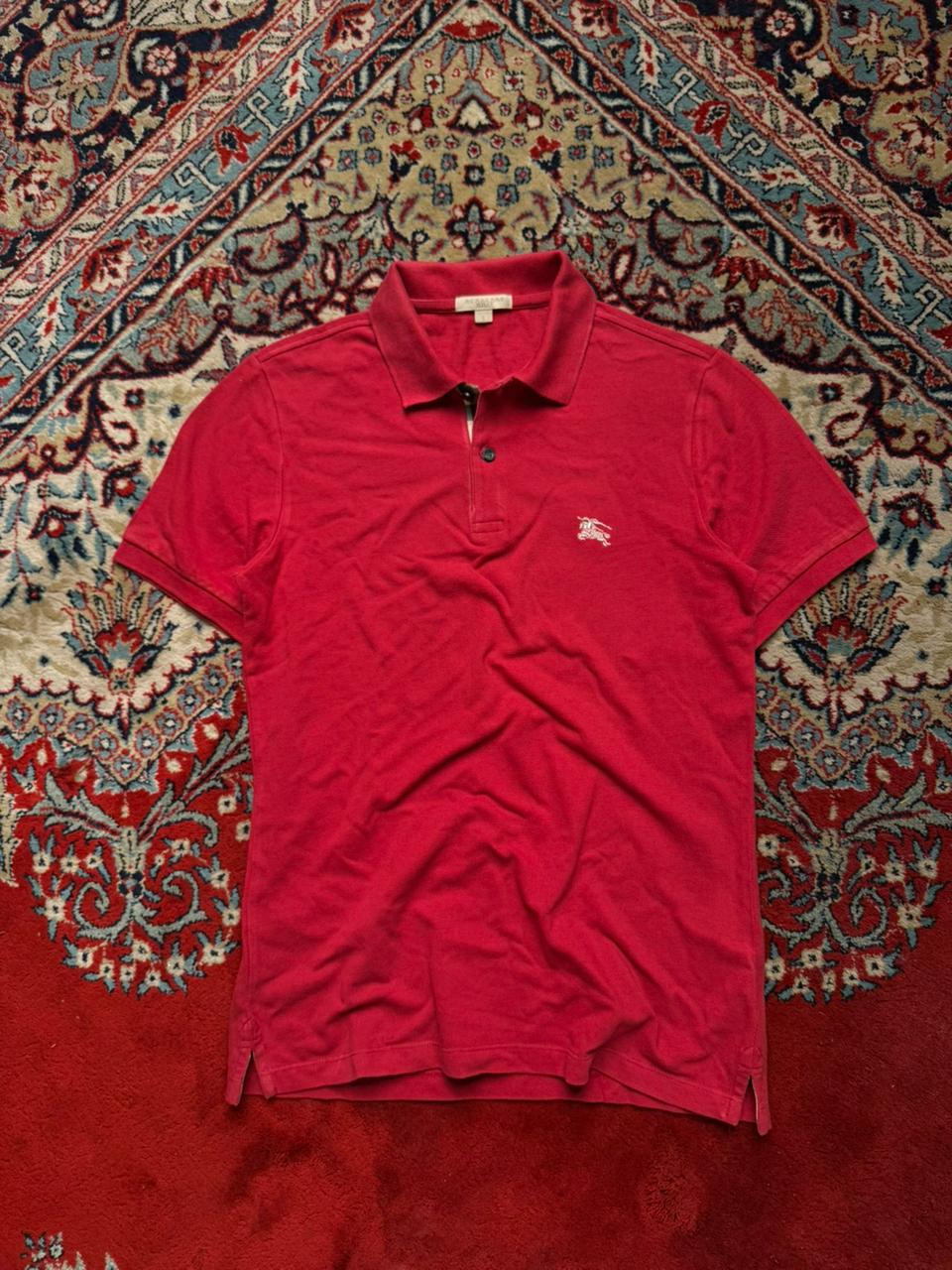 Burberry Brit Red Embroidered Knight POLO TEE - S