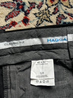 Haggar Classic Fit Pleated Black Dress Pants - 40