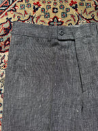 Dormen Grey Linen Blend STRAIGHT Fit Dress Pants - 28
