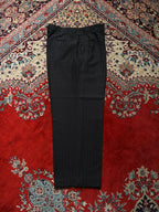 Caravelli Pleated Pinstripe STRAIGHT FIT Black Dress Pants - 38