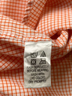 US Polo Assn Orange White Gingham Plaid Button Down Shirt - L