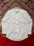 Marks & Spencer Luxury Aqua Blue Textured Non-Iron Button Down Shirt - S