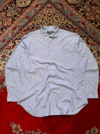 Lauren Ralph Lauren Blue Micro Stripe Cotton BUTTON DOWN SHIRT - XL