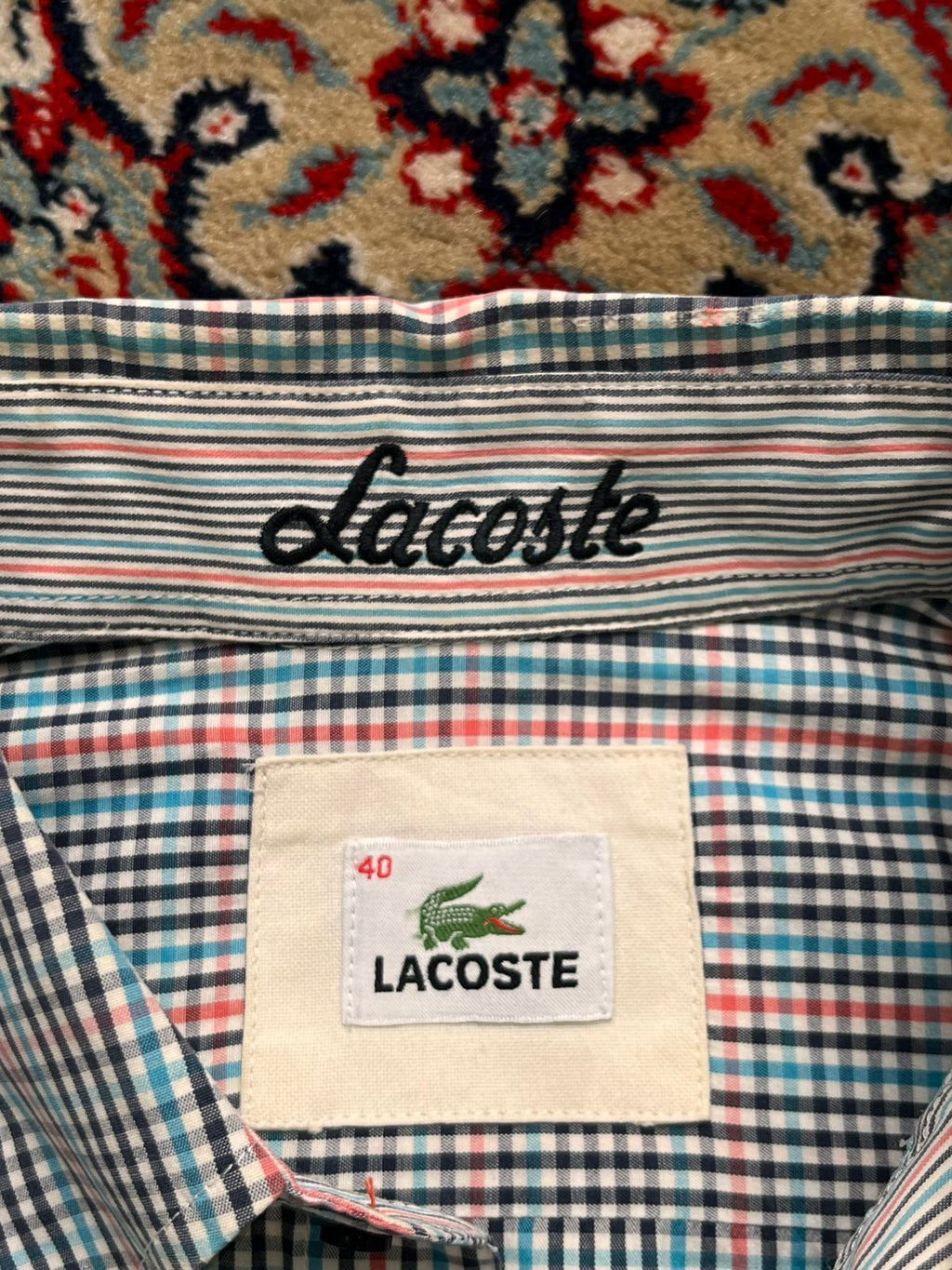 Lacoste Multicolor Cotton BUTTON DOWN SHIRT - L