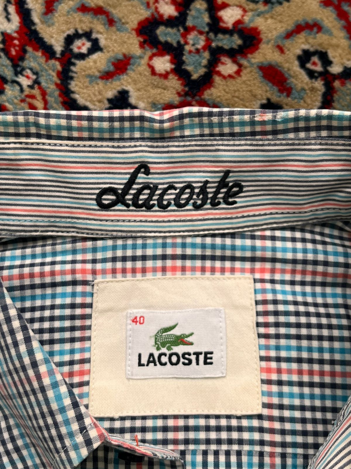 Lacoste Multicolor Cotton BUTTON DOWN SHIRT - L
