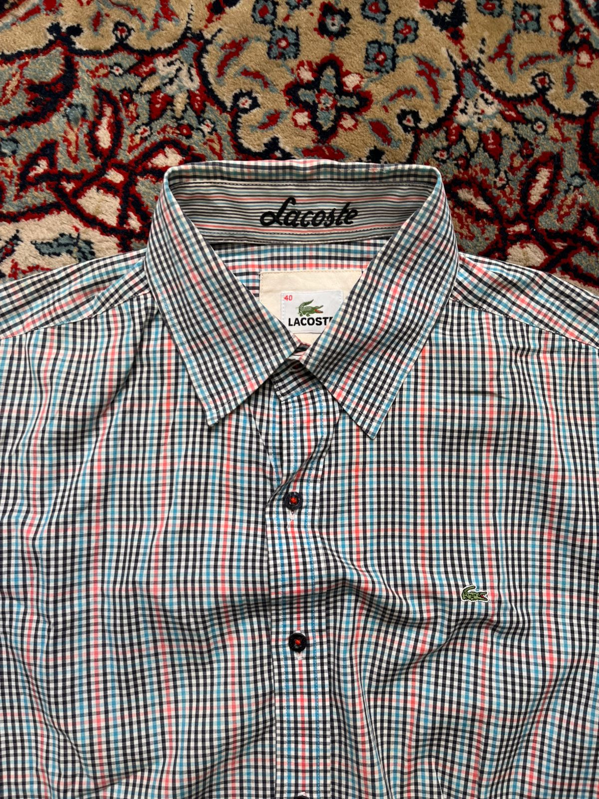 Lacoste Multicolor Cotton BUTTON DOWN SHIRT - L