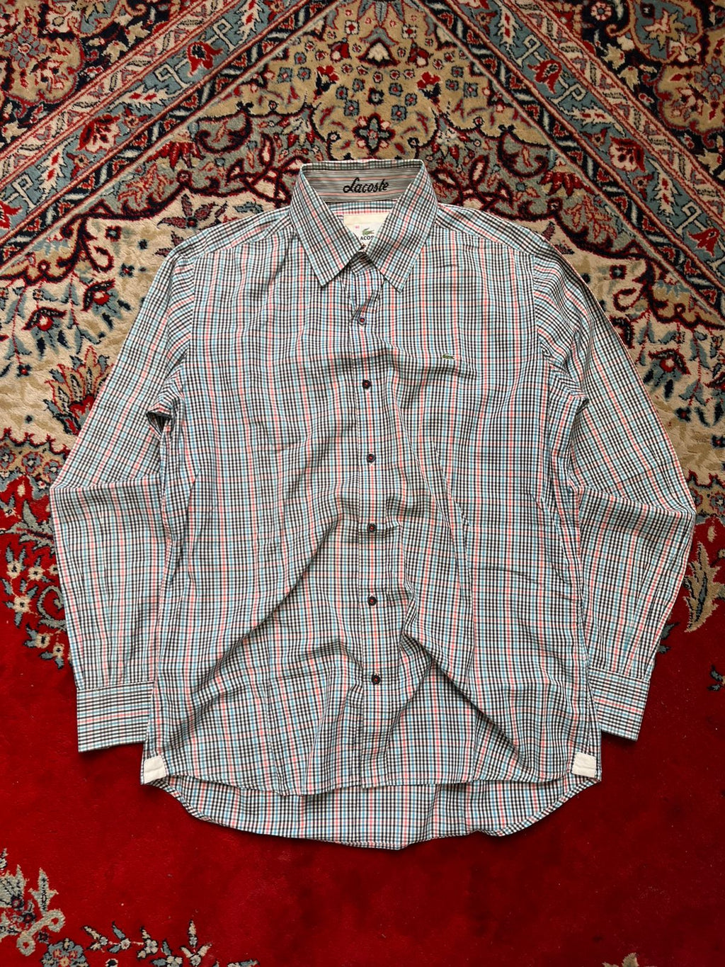 Lacoste Multicolor Cotton BUTTON DOWN SHIRT - L