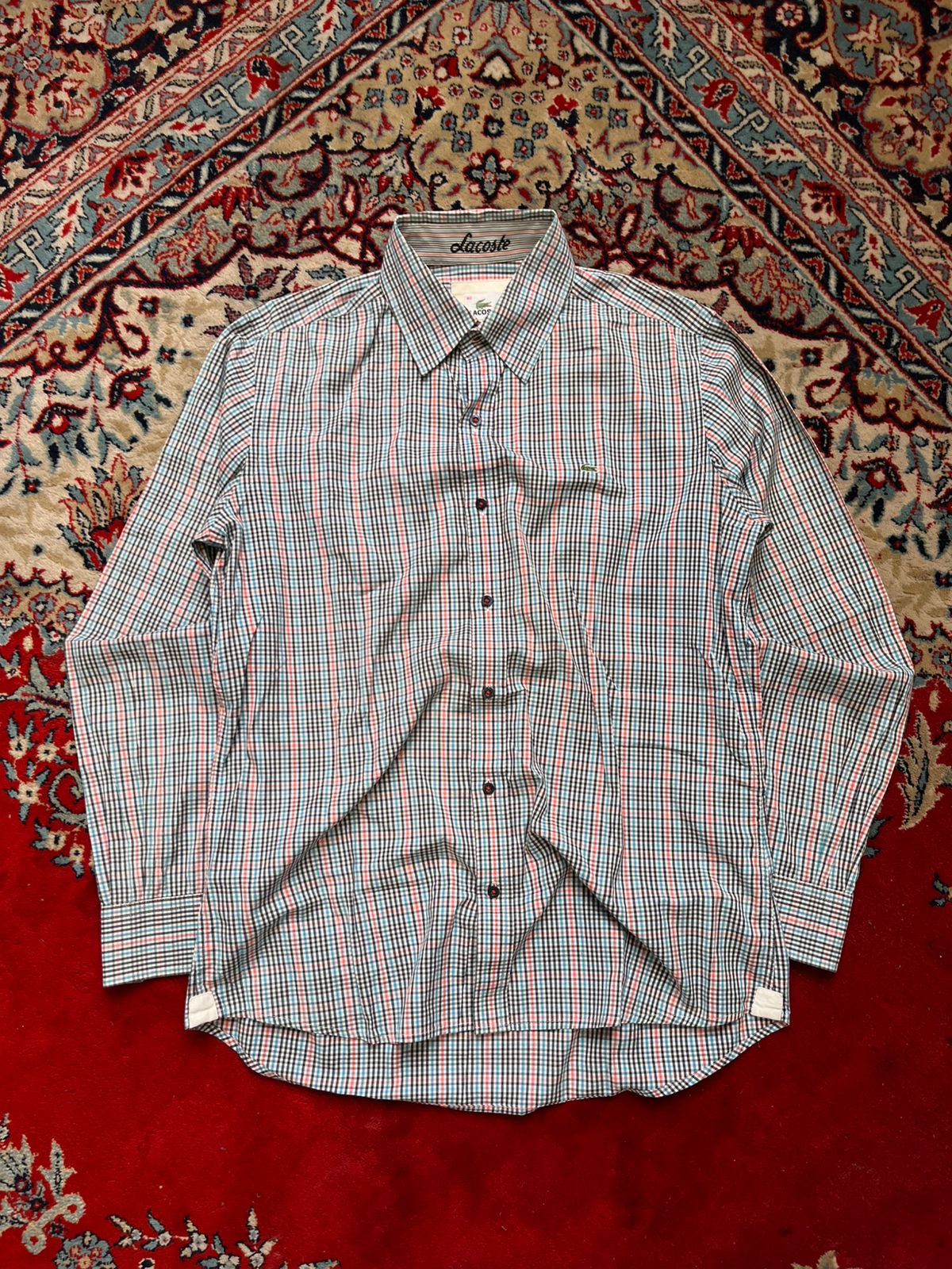 Lacoste Multicolor Cotton BUTTON DOWN SHIRT - L