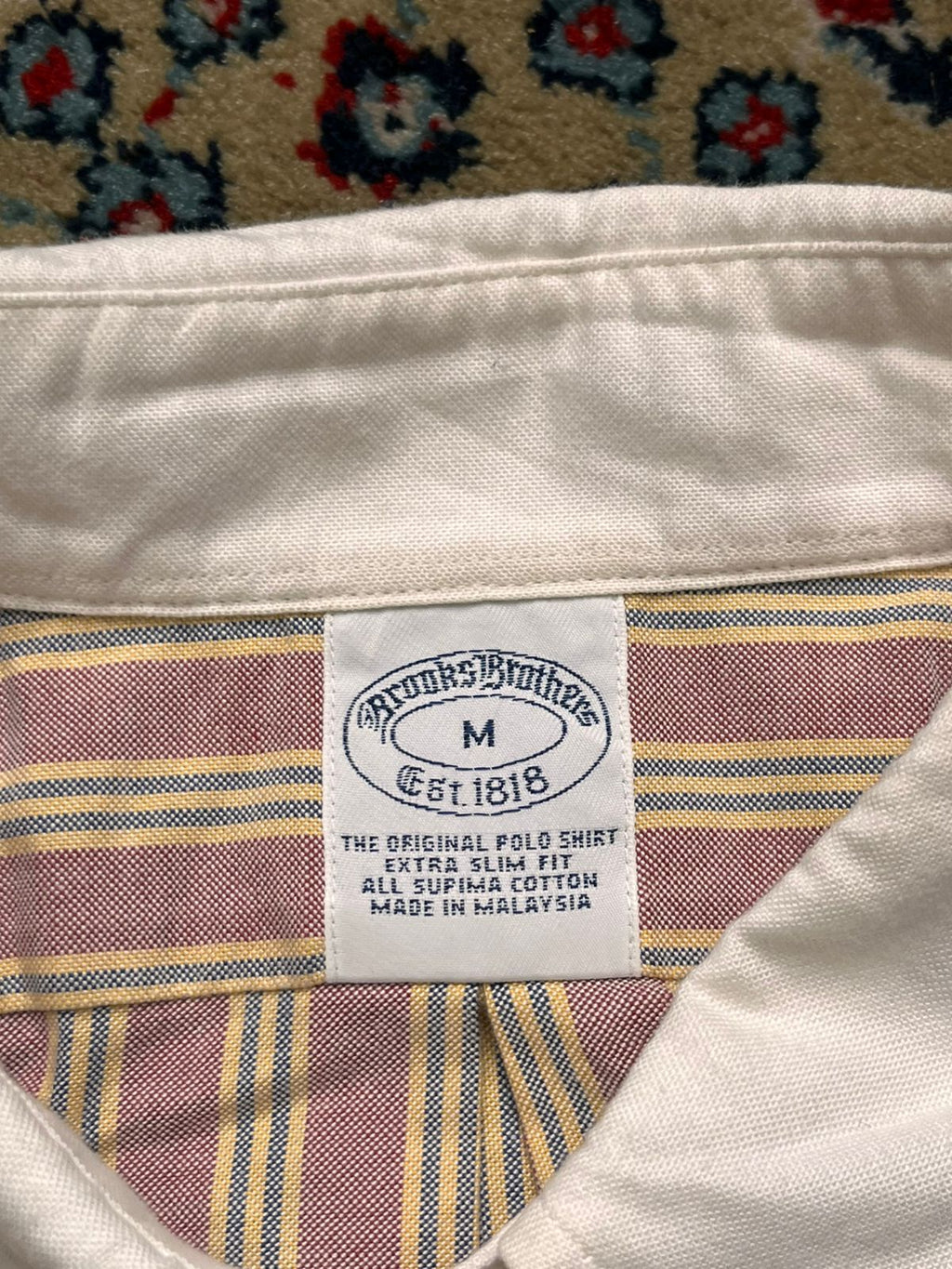 BROOKS BROTHERS SLIM FIT STRIPED BUTTON DOWN SHIRT - L