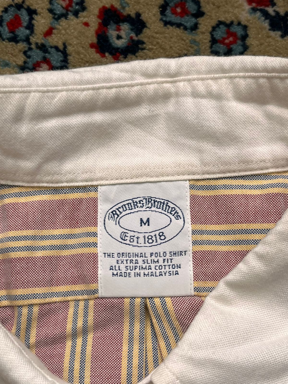 BROOKS BROTHERS SLIM FIT STRIPED BUTTON DOWN SHIRT - L