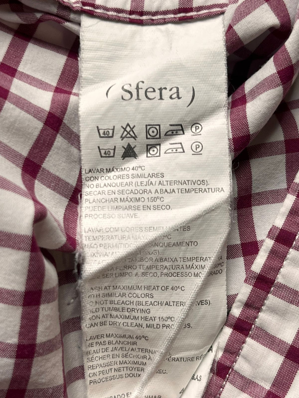 SFERA MEN Regular Fit Gingham  BUTTON DOWN SHIRT - L