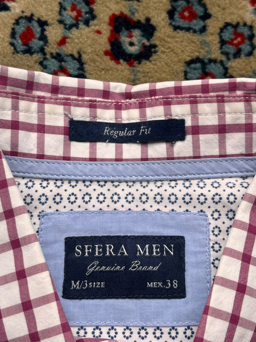 SFERA MEN Regular Fit Gingham  BUTTON DOWN SHIRT - L