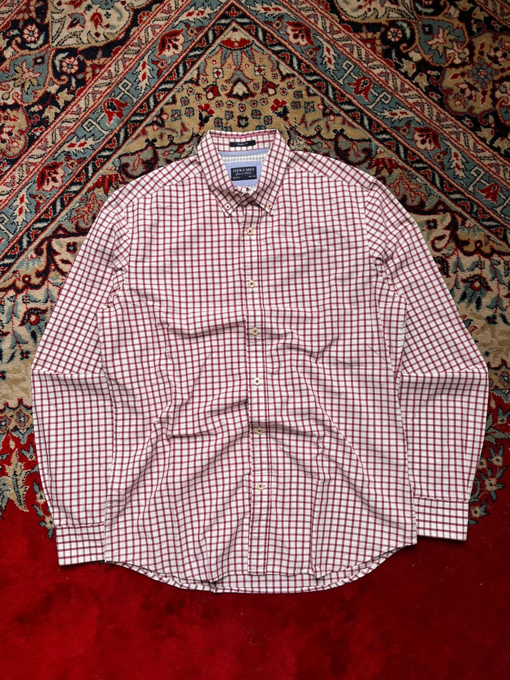 SFERA MEN Regular Fit Gingham  BUTTON DOWN SHIRT - L