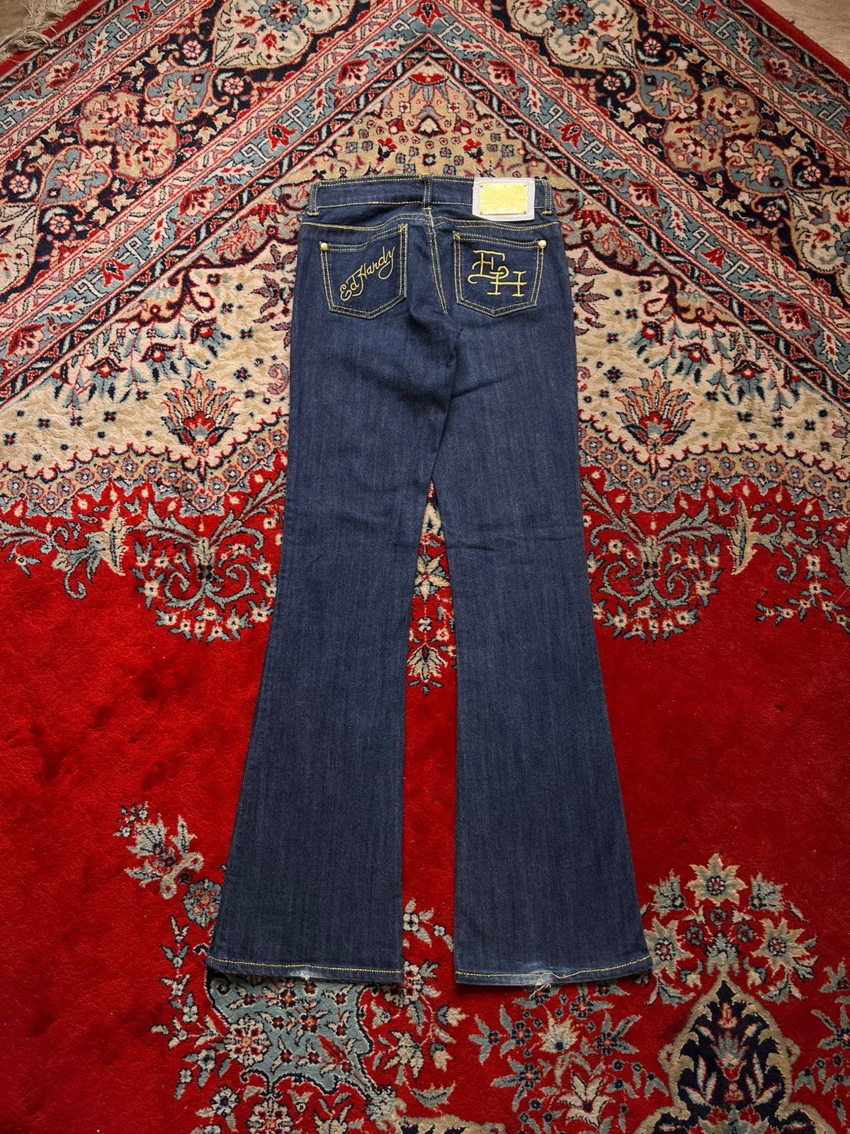 Ed Hardy by Christian Audigier Embroidered women FlareD JEANS - 28