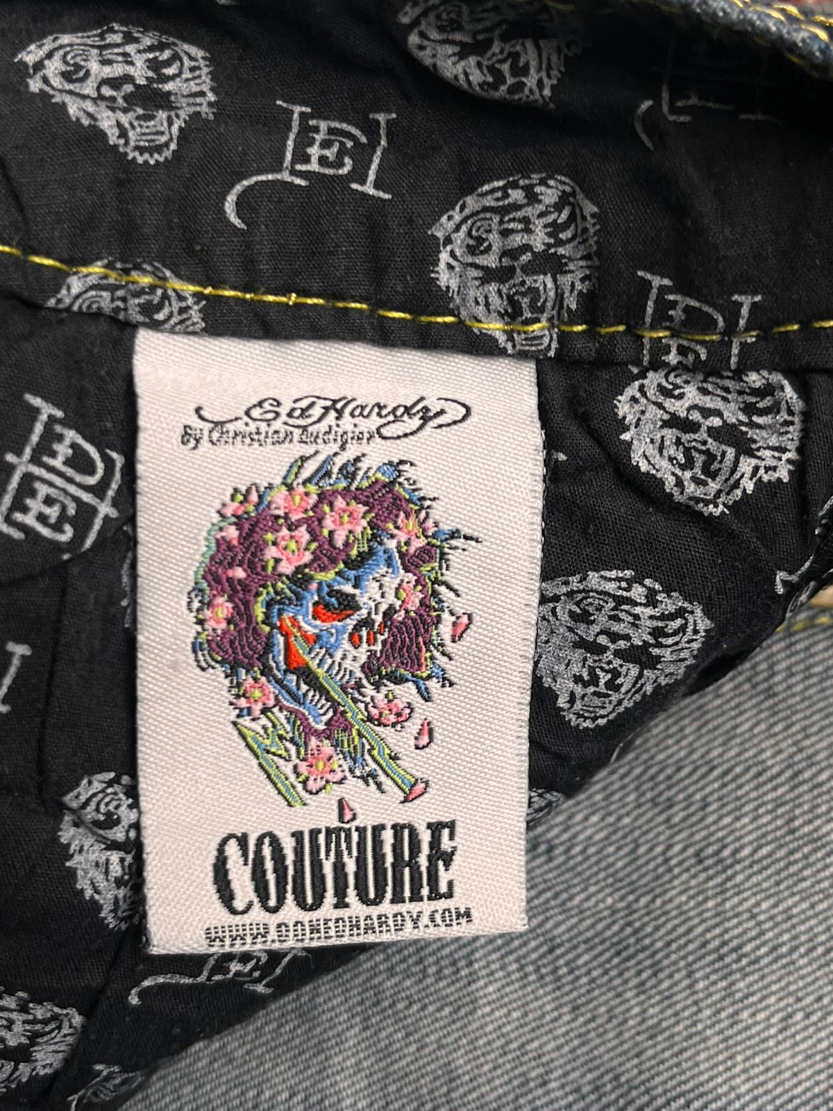 Ed Hardy by Christian Audigier Embroidered women FlareD JEANS - 28