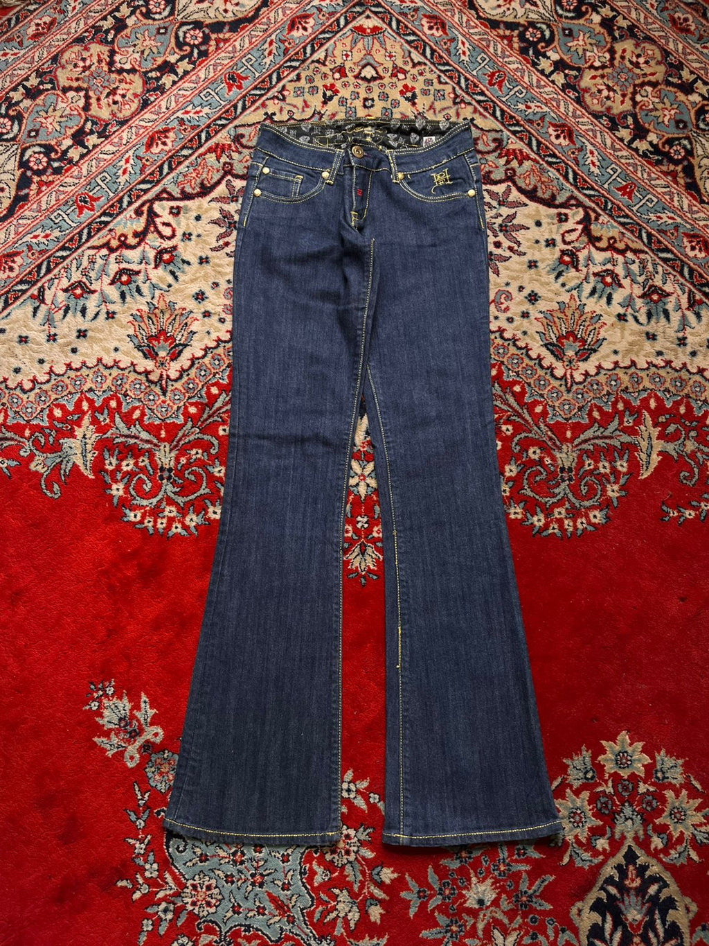 Ed Hardy by Christian Audigier Embroidered women FlareD JEANS - 28