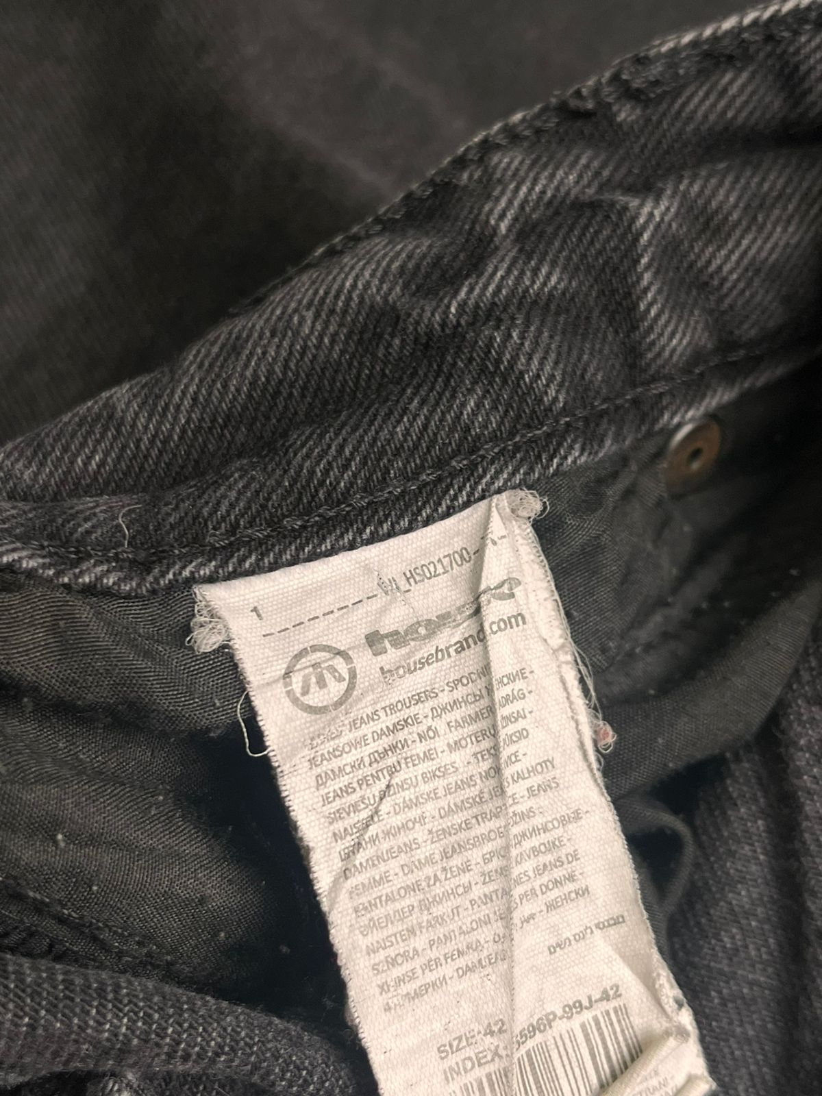 HOUSE OF DENIM BLACK STRAIGHT BOOTCUT JEANS - 32