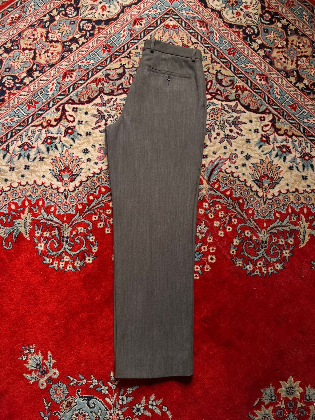 MARKS & SPENCER Tailoring Dark Olive Herringbone Pleated Formal Dress PANTS - 32