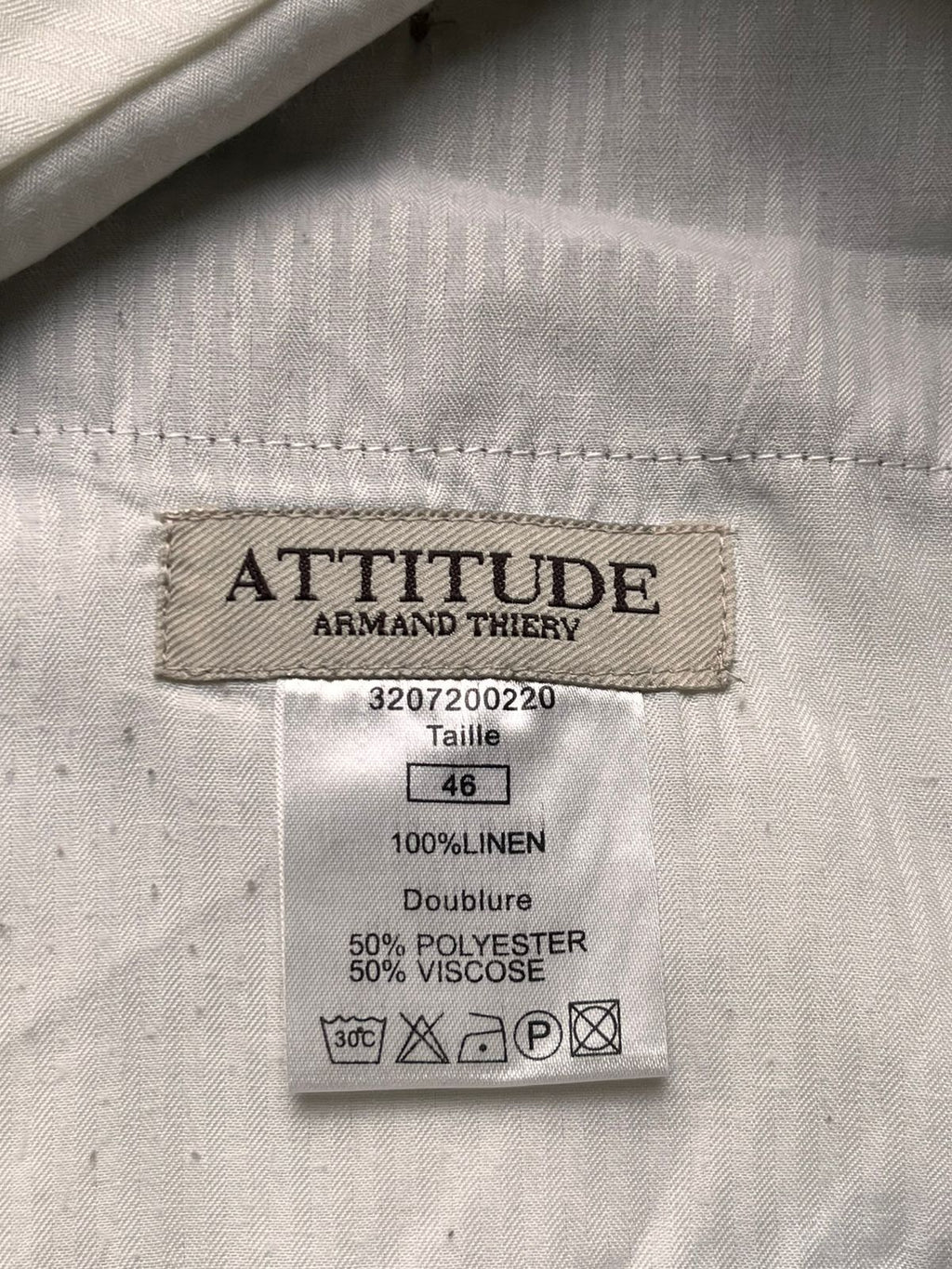 ATTITUDE Armand Thiery Linen Terracotta Brown Straight FIT Dress PANTS - 36