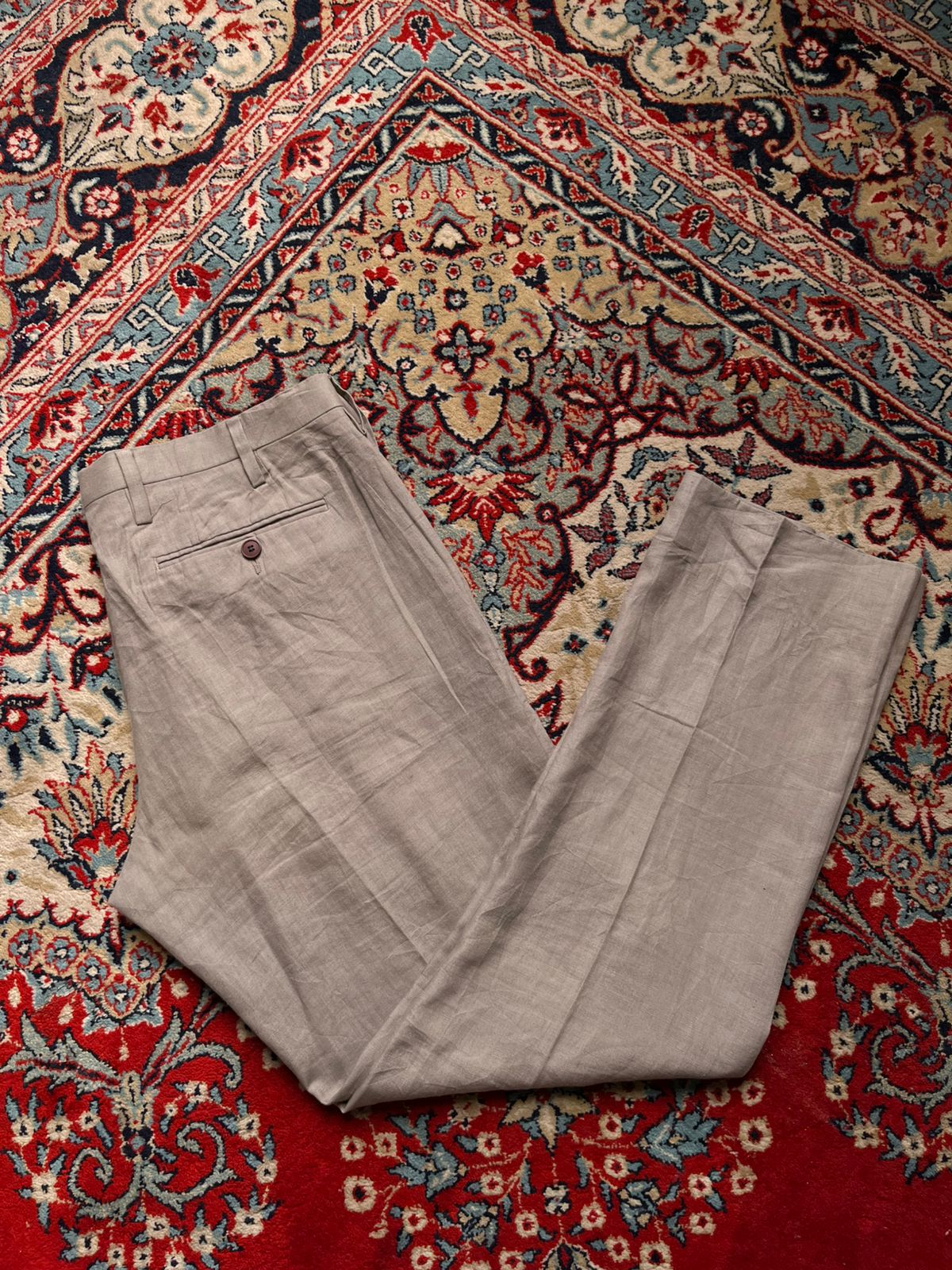 FATHER & SONS Hugo Linen Luxury Dress PANTS - 36