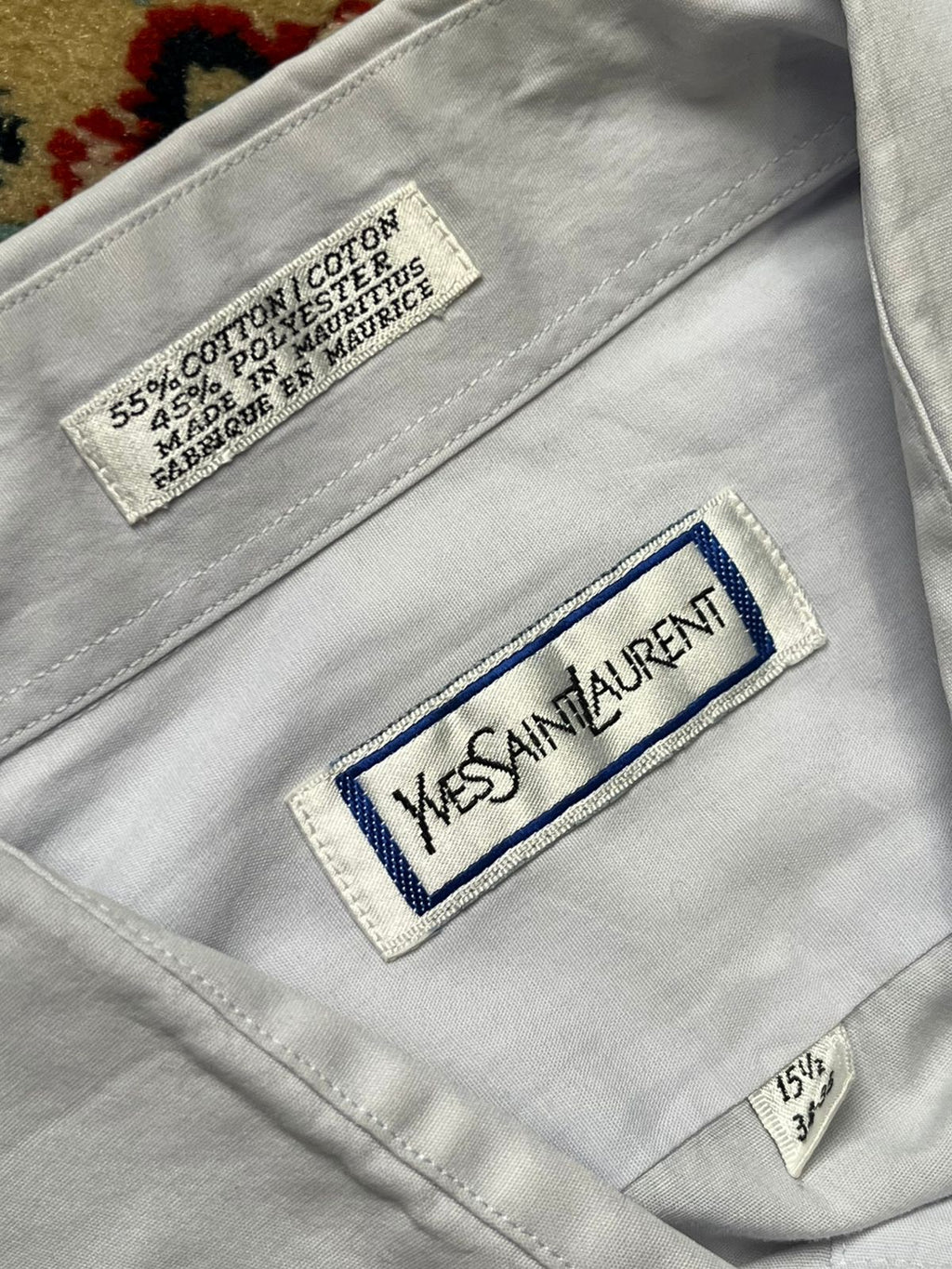 Vintage Yves Saint Laurent YSL Light Blue Button Down Shirt - L