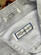 Vintage Yves Saint Laurent YSL Light Blue Button Down Shirt - L