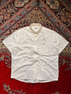 VINTAGE CHEMISE LACOSTE OFF WHITE OXFORD BUTTON DOWN SHIRT - XL