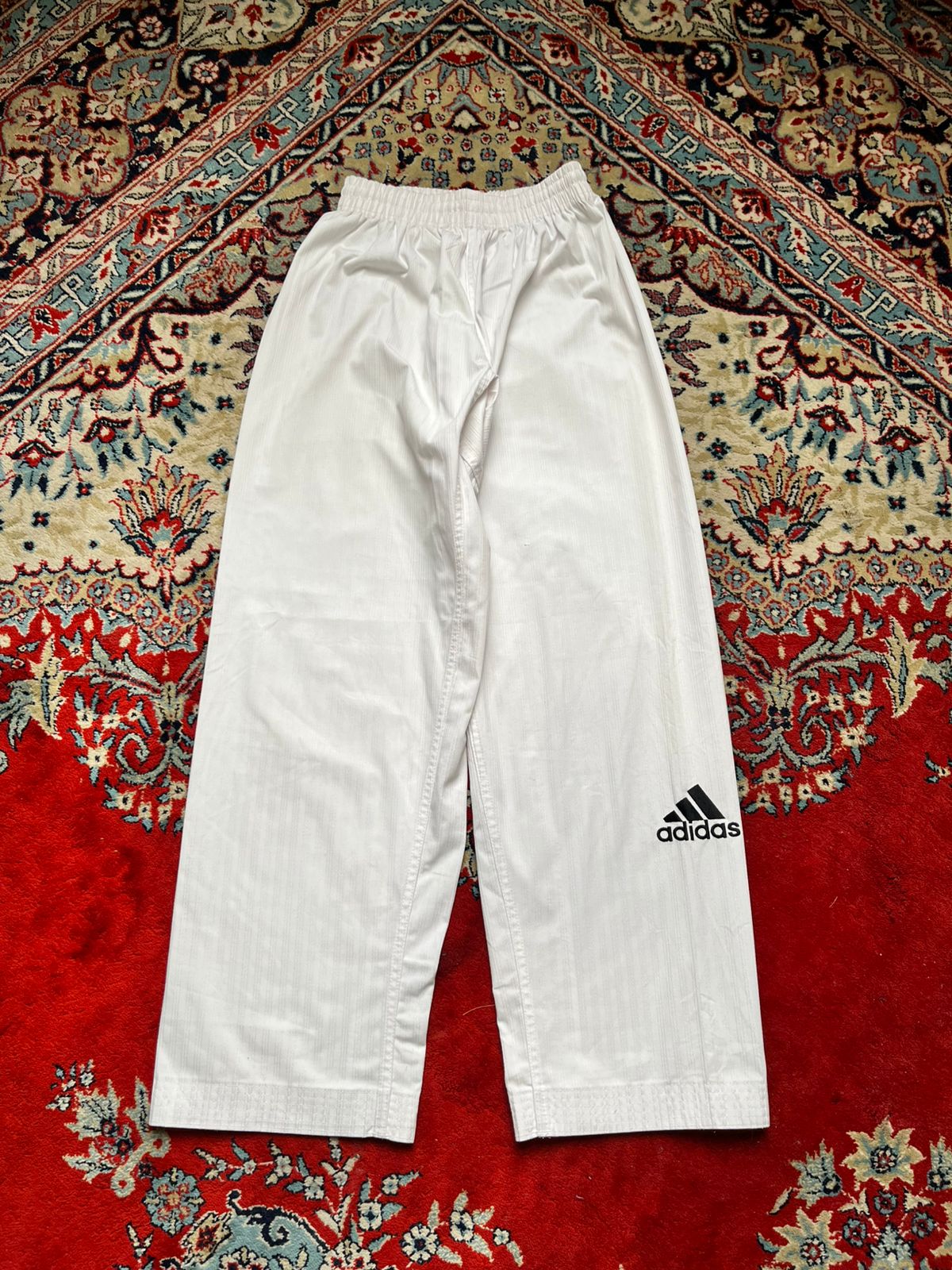 Adidas VINTAGE Martial Arts Taekwondo Karate White Training PANTS - 24