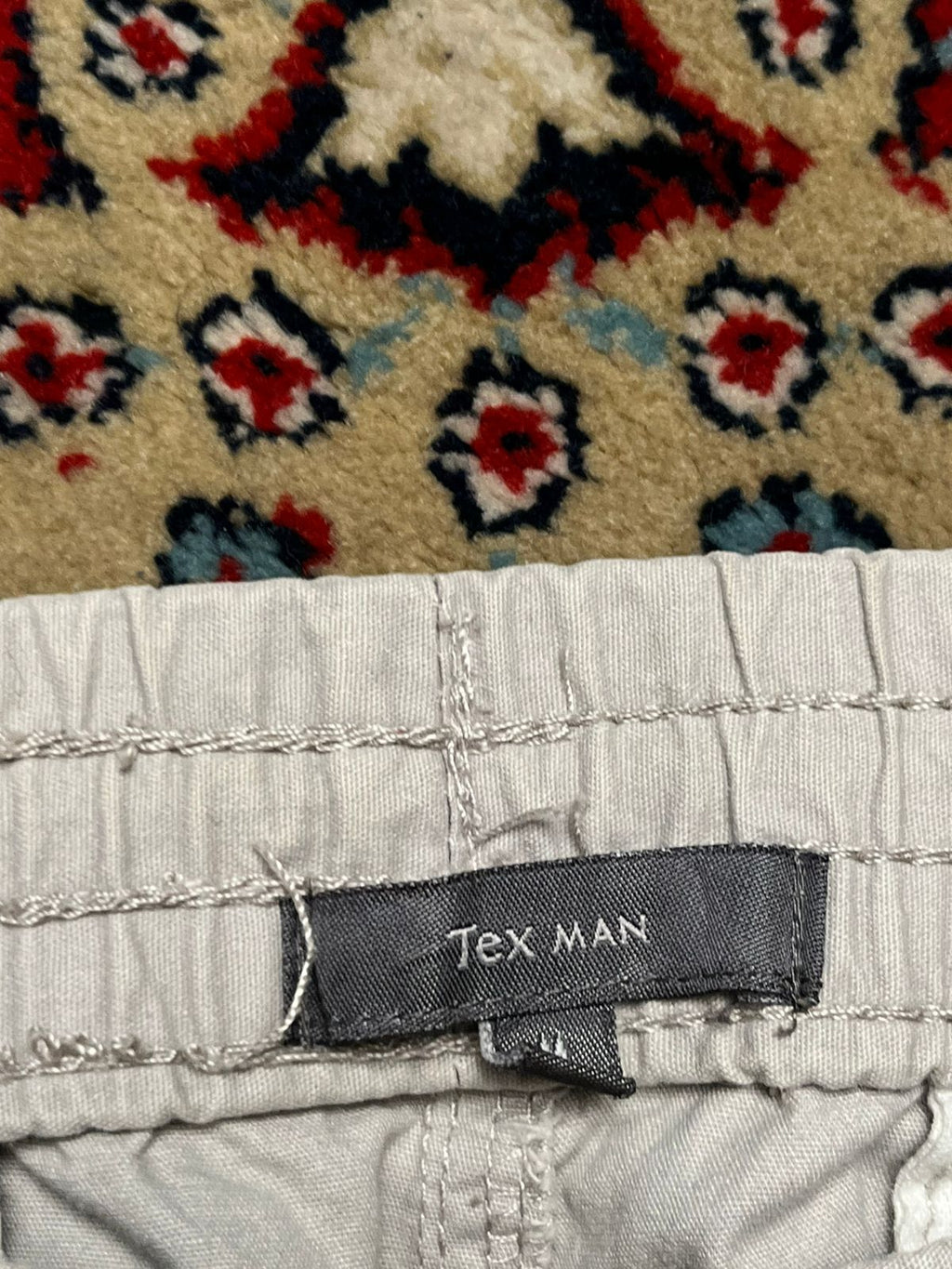 Tex Man Beige Cotton Cargo STRAIGHT FIT PANTS - 32