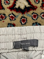 Tex Man Beige Cotton Cargo STRAIGHT FIT PANTS - 32